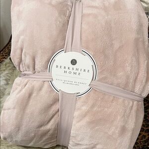 Full/Queen Plush Blanket in Light Pink/Blush color by Berkshire Home